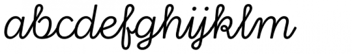 Stratic Script Light Font LOWERCASE