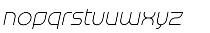 Stratopika Light Italic Font LOWERCASE