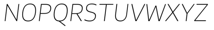 Stratus Thin Italic Font UPPERCASE