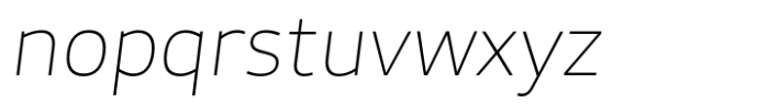 Stratus Thin Italic Font LOWERCASE
