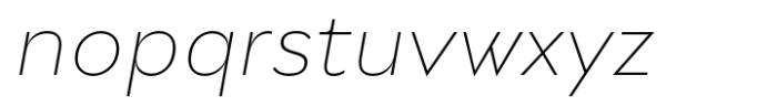Stray Thin Italic Font LOWERCASE