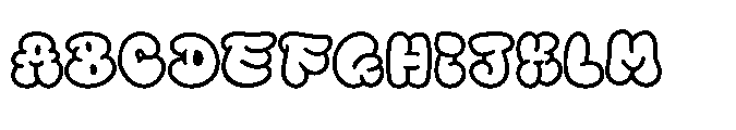 Street Bit Outline Font UPPERCASE