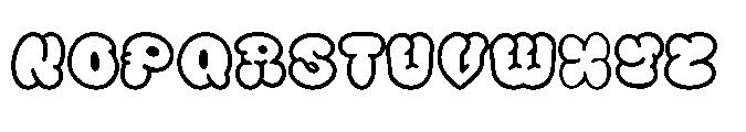 Street Bit Outline Font UPPERCASE