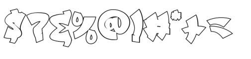 Street Echos Graffiti Outline Outline Font OTHER CHARS