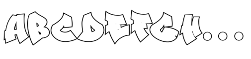 Street Echos Graffiti Outline Outline FONT