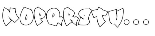 Street Echos Graffiti Outline Outline Font LOWERCASE