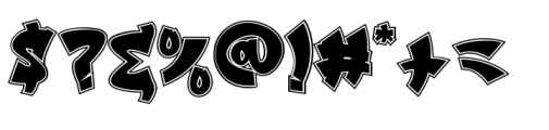 Street Echos Graffiti Outline Regular Font OTHER CHARS