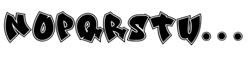Street Echos Graffiti Outline Regular Font UPPERCASE