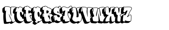 Street Shade Shadow Font LOWERCASE