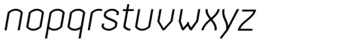 Streetline Light Italic Font LOWERCASE