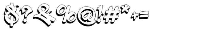 Streetmark Shadow Font OTHER CHARS