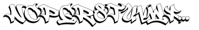 Streetmark Shadow Font UPPERCASE