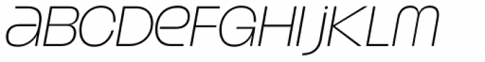 Strenuous ExtraLight Italic Font LOWERCASE