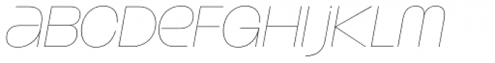 Strenuous UltraLight Italic Font LOWERCASE