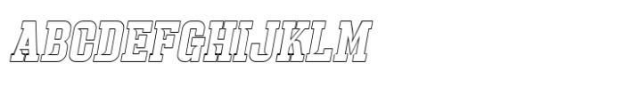 Strike Catch Italic Outline Slash Font UPPERCASE