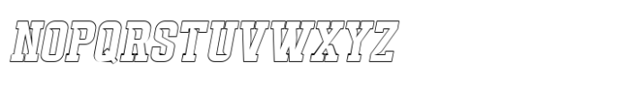 Strike Catch Italic Outline Slash Font UPPERCASE