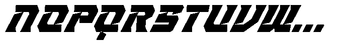 Strike Vortex Italic Font LOWERCASE
