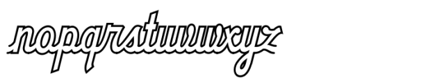 Strikers Script Outline Bold Font LOWERCASE