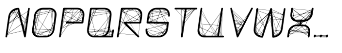 String Theory Light Oblique Font UPPERCASE