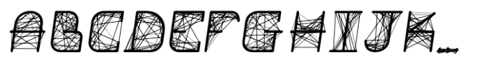 String Theory Regular Oblique Font UPPERCASE