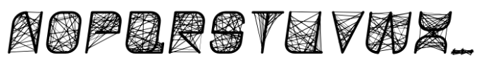 String Theory Regular Oblique Font UPPERCASE