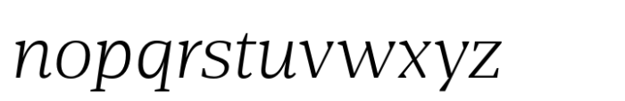 Striver Text Light Italic Font LOWERCASE