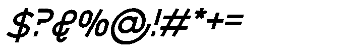 Stroc Demibold Italic Font OTHER CHARS