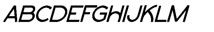 Stroc Demibold Italic Font UPPERCASE