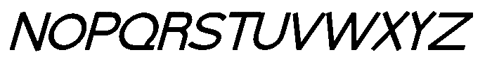 Stroc Demibold Italic Font UPPERCASE