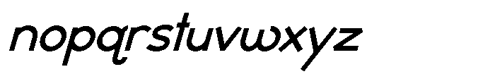 Stroc Demibold Italic Font LOWERCASE