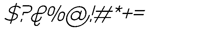 Stroc Italic Font OTHER CHARS