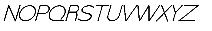 Stroc Italic Font UPPERCASE