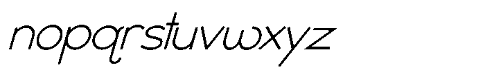 Stroc Italic Font LOWERCASE