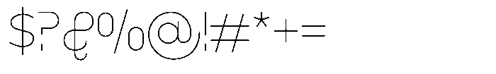 Stroc Thin Font OTHER CHARS
