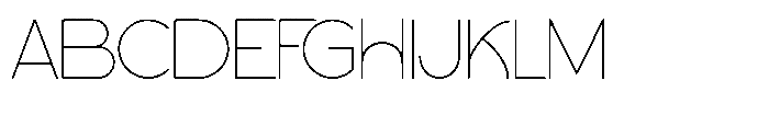 Stroc Thin Font UPPERCASE