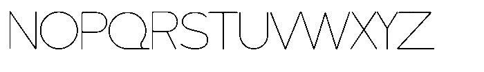 Stroc Thin Font UPPERCASE
