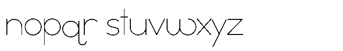 Stroc Thin Font LOWERCASE