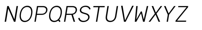 Stroig Light Italic Font UPPERCASE
