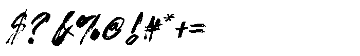 Stroked Brush Font OTHER CHARS