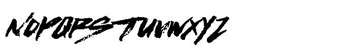 Stroked Brush Font LOWERCASE