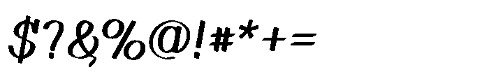 Strokelly Regular Font OTHER CHARS