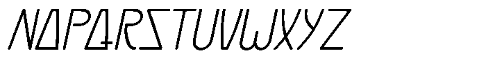 Studio Lot JNL Studio Lot Oblique JNL Oblique Font UPPERCASE