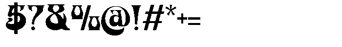 Stuner Regular Font OTHER CHARS