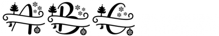 Stunning Christmas Monogram Monogram Font LOWERCASE