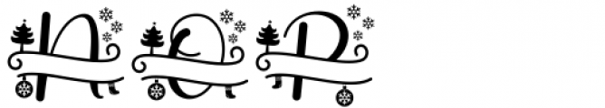 Stunning Christmas Monogram Monogram Font LOWERCASE