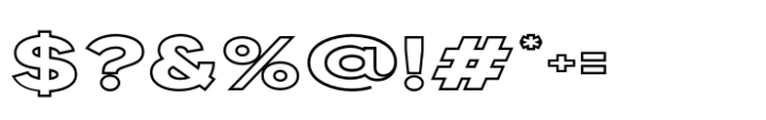 Stunout Outline Font OTHER CHARS