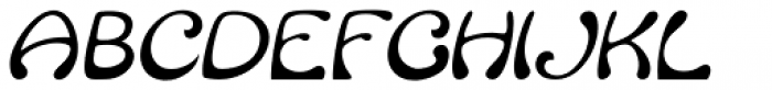 Stylish Nouveau JNL Oblique Font UPPERCASE