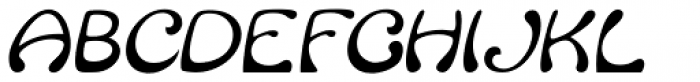 Stylish Nouveau JNL Oblique Font LOWERCASE
