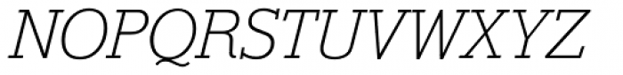 Stymie SB ExtraLight Italic Font UPPERCASE