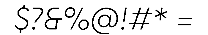 STKAstro ThinItalic Font OTHER CHARS